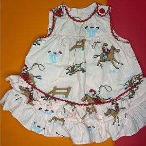 Wrangler Girls / Baby Cowboy / Cowgirl Western Print‎ Pink Dress Size 24 Months